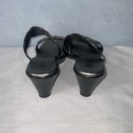 White Mountain  Black Rhinestone Open Toe Strappy 3” Wedge Sandals Size 8 Photo 3