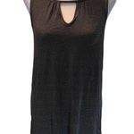 Old Navy Luxe Black & White Striped Round Keyhole Neck Sleeveless Tank Top XS Photo 1