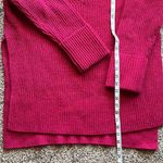 Athleta Shasta V Neck Sweater Hi Low 632081 SMALL FUSCHIA - VERY OVERSIZED Photo 6