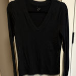 A New Day Black V-Neck Long Sleeve Tee Photo 0