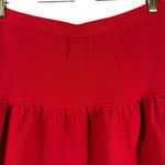 Cynthia Rowley  Red A-Line Ribbed Skirt Size Medium Women's Stretch Waist Photo 6