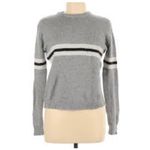 Brandy Melville Gray and White Stripe Sweater Photo 3