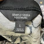 Simply Vera, Vera Wang Simply Vera Pullover Top Tunic Floral Black Grey Size L Large Photo 4