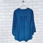 Torrid Georgette Bow Tie Teal Dotted Blouse Size 2 Photo 5