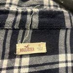 Hollister Navy & White Fine Plaid  Flannel Photo 1