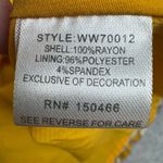 Market & Spruce Women's Size L Yellow Floral Embroidered Sleeveless Dress Photo 7