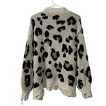 Love Riche  Leopard Print Open Front Distressed Cardigan(Size Medium) Photo 5