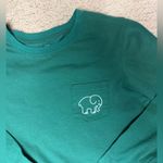 Ivory Ella  Green Long Sleeve Tee with Elephant Pocket Photo 1