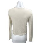 MNG Cream V Neck Ribbed Knit Long Sleeve Button Down Cardigan Sweater Top Size M Size M Photo 1