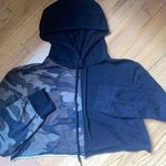 SheIn Women’s Small Hooded Crop Shirt Photo 0