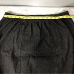 Denim & Co Vintage denim charcoal black midi skirt with floral embroidery XL . Photo 3
