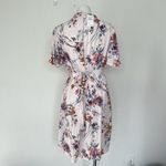Lovestitch floral midi dress SMALL tie back short flutter sleeves Pockets pink Photo 10