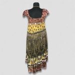 Lady Cactus Dress Handmade Boho Paisley Cap Sleeves Cotton M Brown Size M Photo 1