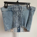 ZARA top women size S corset, bustiers inspired Jean denim blue Photo 4