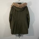 Hollister Women's Army Green Sherpa Lined Hoodie Jacket Size S Photo 8