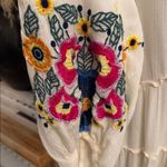 Free People Spell On You Ecru Ivory Floral Embroidered Peasant Dress Size Small Photo 6