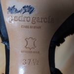 Pedro Garcia Diara Dorsay Heel Black Satin Rhinestone Slip On High 7.5 EU 37.5 Size 6.5 Photo 11