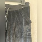 BCBGMAXAZRIA  Valour Sz M wide leg sweatpants women’s black Pull On Lounge Velvet Photo 1