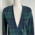 Pendleton  • Navy Green Plaid Wool Blazer Sweater Cardigan Vintage Photo 1