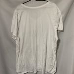 Lane Bryant SIZE 26/28 WHITE SHORT SLEEVE VNECK TSHIRT W/3D SILVER Glitter BOSS Photo 7