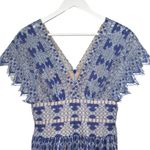 BCBGMAXAZRIA Blue & Tan Lace Fit & Flare Mini Dress NWT Women's Size 6 Photo 2