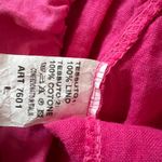 Puro Lino Made in Italy 100% Linen Beachy Coastal Pants Hot pink pockets Large Photo 3
