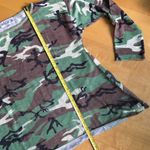 Wildfox  Semi-Sheer Knit Camouflage Lightweight Sweater, Green, Brown, Size S Photo 7