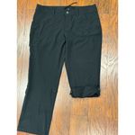 The North Face  Womens Size 16 Convertible Black Pants Hiking Stretch Roll Up Leg Photo 3