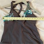 Athleta  Y2K Brown Halter Top with Floral Embroidery‎ Tankini Swim Size XS Photo 12