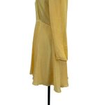Maje  Roseau Jacquard Skater Dress Long Sleeve Yellow‎ Size 40 US Large Photo 8