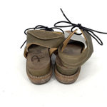 P. Monjo Roman Style Slingback Sandals Lace Up Silver Tan Leather Womens Size 36 Photo 2