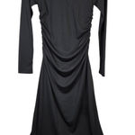 J.Crew  Long-sleeve dress in jersey crepe‎ Black S NWT Photo 0