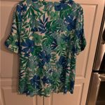 Unique spectrum Coral‎ bay tropical linen blend blouse. Sizec1X Photo 5