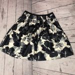 The Limited  black and beige floral knee length a line skirt Photo 2