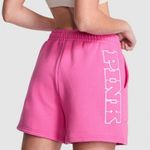 PINK - Victoria's Secret PINK VICTORIA’S SECRET Ivy Fleece Sweat Shorts High Rise Pink Gossip Logo L Photo 0