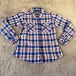 DIXXON Flannel Company Gilmore Plaid Long Sleeve Shirt Women's Blue Western XS Photo 2