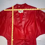 wilson's leather Wilsons • Vtg. Red Leather Long Lapels Batwing 2-Button Lined 80s/90s Women’s S Photo 7