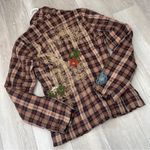Johnny Was Blazer plaid embroidered womens Beige (small) shabby chic artsy folk Photo 3