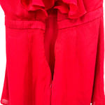 WAYF NWT  size small red v‎ neck romper ruffle front and rear zip up rear Photo 3
