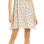 Reformation Seabreeze Marion Rose Print Tie Shoulder Smocked Mini Dress Photo 0