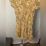 Maurice's ‎ Babydoll Dress Yellow Floral Short Flutter Sleeve Tiered Ruffle XS Photo 7
