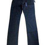 CHAPS  Denim Jeans Womens 6 Straight Slimming Midrise Dark Wash Stretch Belted Photo 0