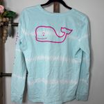 Vineyard Vines  Tie Dye Whale Logo Long Sleeve T Shirt Size Medium Aqua Pink Photo 4