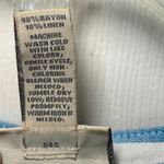 St John's Bay XL Striped Rayon Linen Blend V Neck Short Sleeve Casual Dress Blue Photo 2