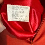 American Vintage VTG 90's Ava & Aiden Sleeveless Red Rouched Midi Dress Size 2 Christmas Holiday Photo 6