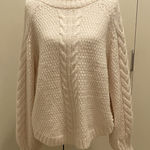 In Loom  ivory cable knit sweater size Medium Photo 0
