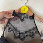 Victoria's Secret  Womens Bodysuit Teddy Black Halter Sheer Lace Thong Sensual 34C Photo 4