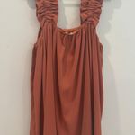 Entro Burnt Orange Ruffle Sleeve Dress Photo 0
