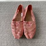 Vintage 90’s Wanted Blush Pink Peach Crochet Flats Size 7.5 Photo 1