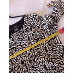 NWT Taylor Woman Fit n Flare Dress Size 24W Scoop Neck 3/4 Sleeve Zipper Black Photo 4